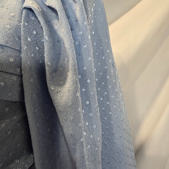 Vintage Lady Carol Blue Dress Size 16 Polyester Dots - Picture 7 of 11